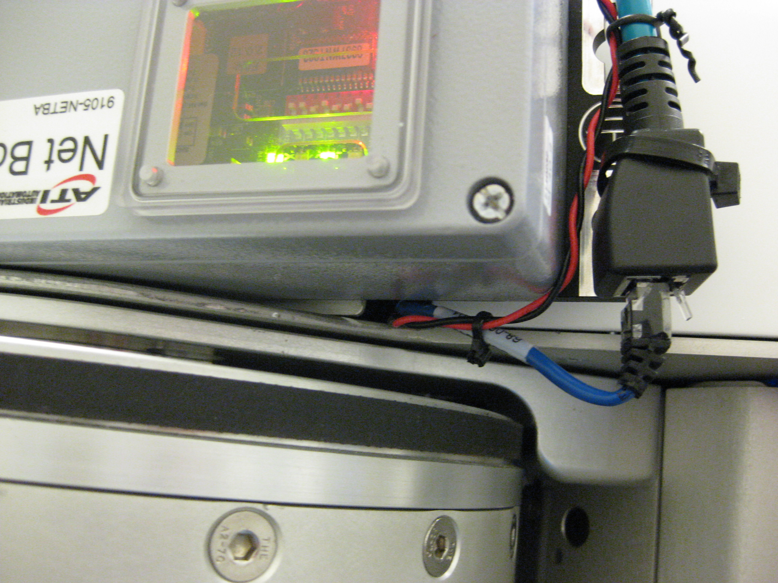 Closeup of NetFT wiring