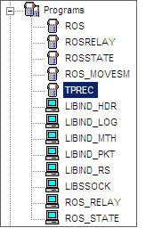 ROS-Industrial Karel and TPE programs in the Programs section of the Cell Browser