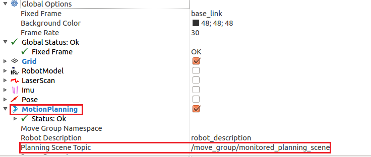 Rviz topics