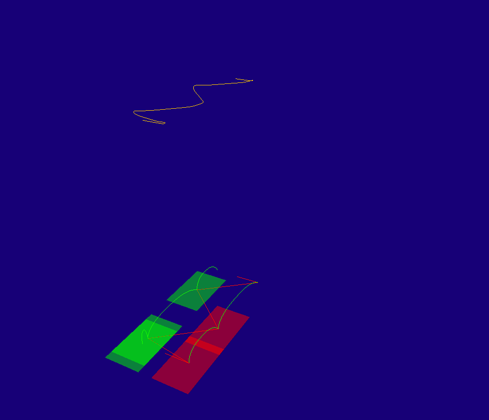 Short walk pre-computed movement displayed in RViz